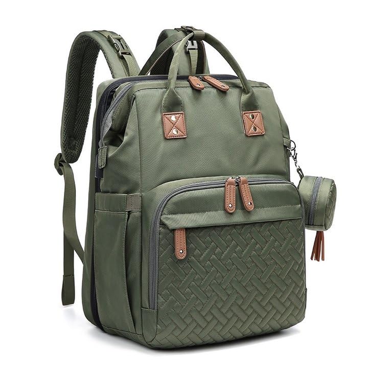 JOLLITO Diaper Bag Backpack with Changing Station Large Capacity Multifunction Baby Bags for Boy Girl Travel For Moms Dads Baby Registry Search Essentials Shower Gifts - color: Green