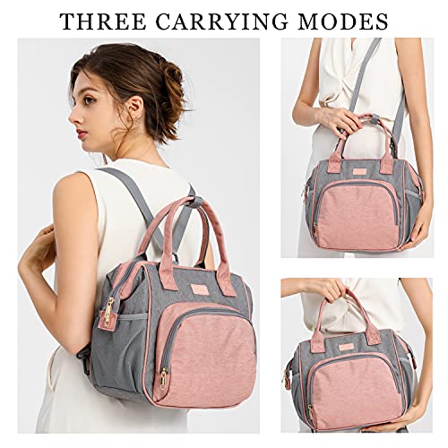 MCBD Lunch bags Insulated Lunch Box for Women,3 Carrying Way Large Tote Bag,Leakproof Reusable Cooler Backpack with Adjustable Shoulder Strap for Office Picnic Beach - color: F-Dark gray