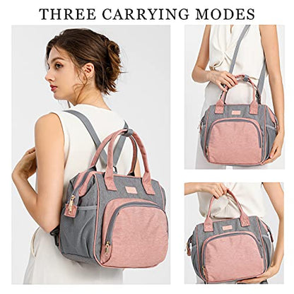 MCBD Lunch bags Insulated Lunch Box for Women,3 Carrying Way Large Tote Bag,Leakproof Reusable Cooler Backpack with Adjustable Shoulder Strap for Office Picnic Beach - color: F-Dark gray