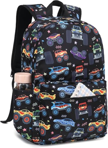 CAMTOP Kids Backpack for Boys, Preschool Toddler Backpack Kindergarten School Bookbag for Age 3-8(Monster Truck) - color: 0025 Monst Truck