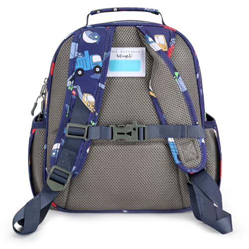 mibasies Kids Backpack for Boys 5-8: Water-Resistant School Bookbag for Kindergarten and Elementary - Car Blue - color: Car Blue, style: Kids-15"h