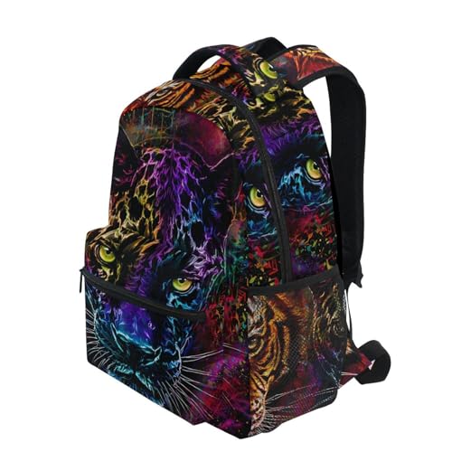 ALAZA Panther Leopard Animal Print Large Backpack for Kids Boys Girls Student Personalized Laptop iPad Tablet Travel School Bag with Multiple Pockets - color: Panther