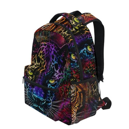 ALAZA Panther Leopard Animal Print Large Backpack for Kids Boys Girls Student Personalized Laptop iPad Tablet Travel School Bag with Multiple Pockets - color: Panther