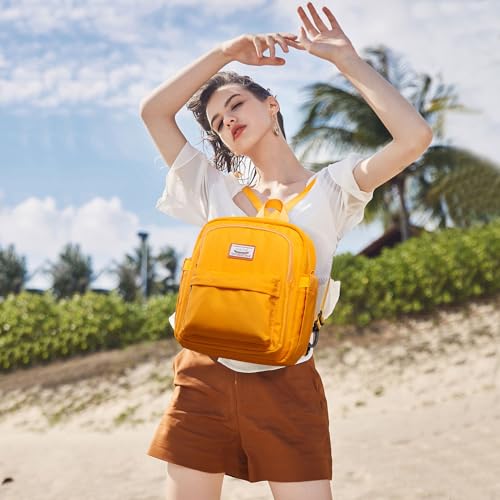 Insulated Lunch Bag Backpack for Women, Small Crossbody Sling Insulated Tote, Convertible Lunch Cooler Box for Work - Yellow - color: Yellow