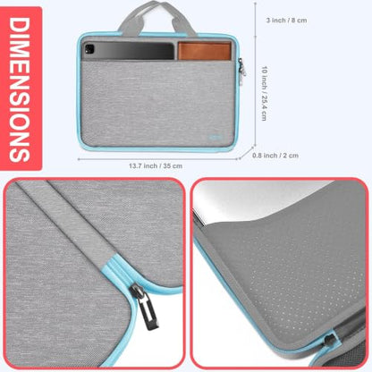 Hseok Laptop Case for MacBook Pro 14inch TSA Sleeve Handbag,Light Gray Blue - color: Light Gray-blue