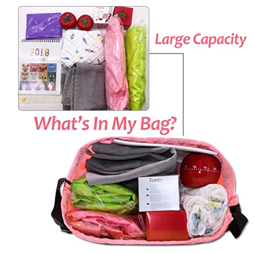 KIKIGOAL Dry Wet Separated Swimming Bag Portable Drawstring Backpack Waterproof Gym Sports Pool Beach Gear Bag - color: Pink