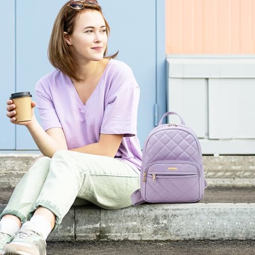 Marvolia Mini Backpack Vegan Leather Small Backpack, Purple - color: Purple, size: Small