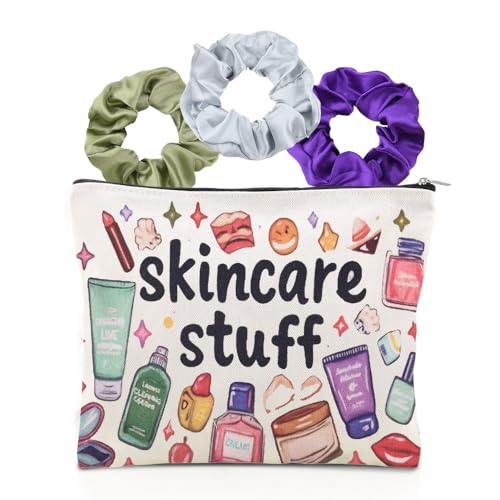 Skin Care Stuff Travel Bag fpr Women Girls Skincare Products Cosmectic Packing Bags for Traveling Toilettries for Women Girls Friend Bestie Girlfriend Birthday Christmas Gift Bag - color: skincare