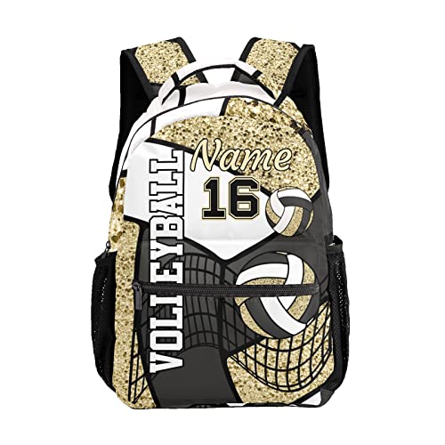 Personalized Sport Volleyball Print Multifuction Backpack with Name Text for Women Men Gift - color: Backpack 22