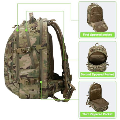 EXCELLENT ELITE SPANKER 40L Tactical Military Backpack for Men and Women Large Rucksack Assault Pack Bag for Outdoor Camping, Hiking(Multicam) - color: Multicam