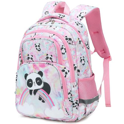 abshoo Cute Panda School Backpack For Girls Elementary Kindergarten Kids School Bag (Panda Pink) - color: Panda Pink C