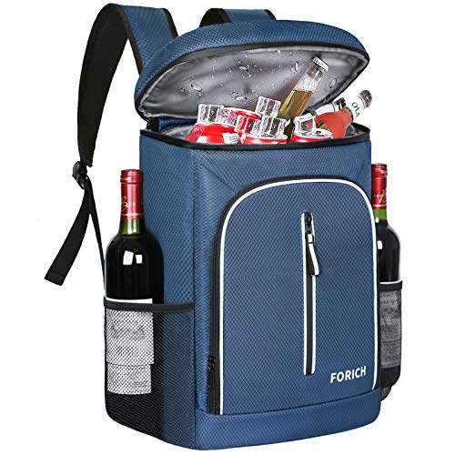 FORICH Soft Cooler Backpack Insulated Waterproof Backpack Cooler Bag Leak Proof Portable Small Cooler Backpacks to Work Lunch Travel Beach Camping Hiking Picnic Fishing Beer for Men Women - color: Blue