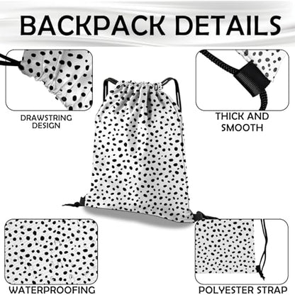 Drawstring Backpack Draw String Bag Waterproof for Sports Gym Beach Travel Cute Aesthetic Sackpack Men Women (13"×17")-Speckle Leopard Cheetah - color: S-1-speckle