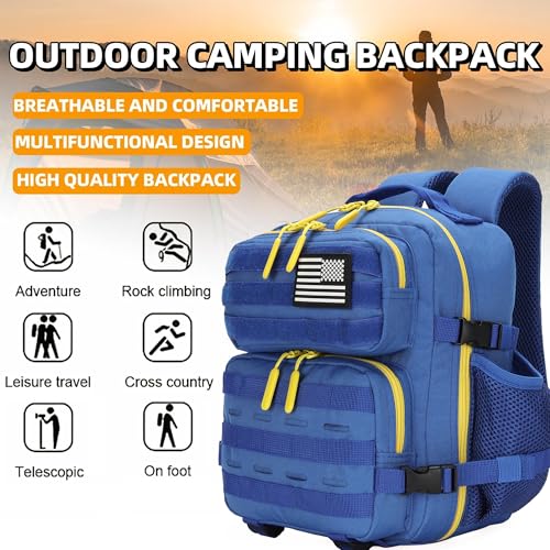 9L Mini Tactical Backpack for Men and Women Tactical Backpack Small for Hiking Small Tactical Bag Fitness Pack - color: Blue