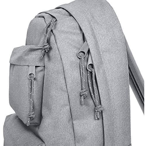 EASTPAK Padded Double – 24L Squared Backpack with Dual Front Pockets, 13” Laptop Sleeve, Bottle Holder & Padded Straps, Sunday Grey - color: Sunday Grey
