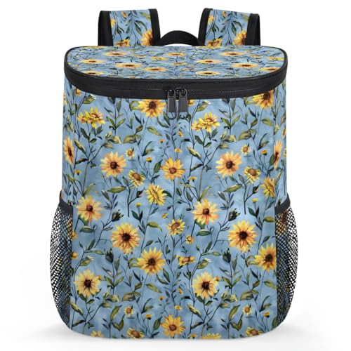 Insulated Cooler Backpack Portable Soft Cooler Bag Ice Chest Backpack for Camping Beach Picnic Lunch Work Travel - color: Multicolor 10