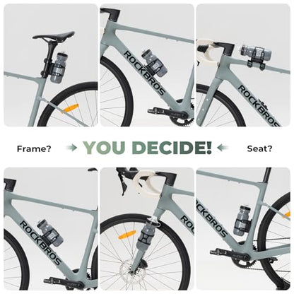 ROCKBROS Magnetic Strap Water Bottle Holder with Quick-Release Button for Road Bikes, Mountain Bikes, Scooters, Backpacks, and Folding Bikes - size: Hollow Strap Design