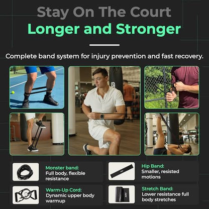 ADV Training Kit V2: Tennis Trainer Equipment for Tennis Training, Practice & Drills – Includes Counting Jump Rope, Resistance Bands, Stretch Bands for Exercise, Tennis Trainer Rebound Ball & Cones