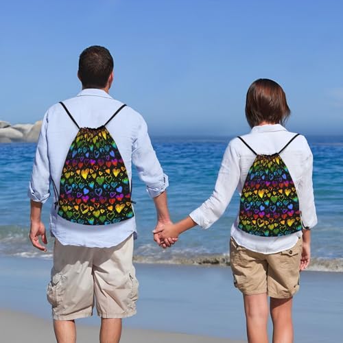 Rainbow Pride LGBT Drawstring Backpack Bag Sport Gym Dance Beach Travel Sackpack for Women Men - color: Lgbt_ddd00645