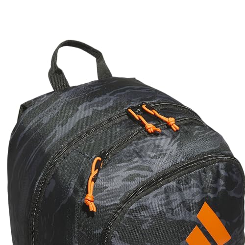 adidas Kids Affiliate Backpack – School Bag for Girls and Boys, 27L, Essential Camo Black/Orange, OSFA - color: Essential Camo Black/Orange