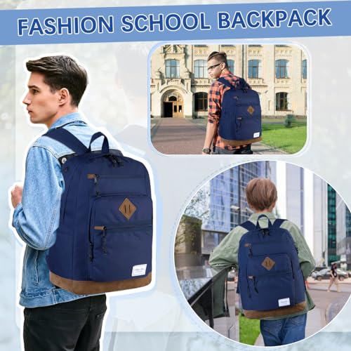 Chase Chic School Backpack for Men Women,Water Resistant Bookbag/Schoolbag/Daypack for Teen Boys Girls High School,College,Work,Travel Blue - color: Blue