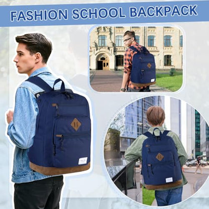 Chase Chic School Backpack for Men Women,Water Resistant Bookbag/Schoolbag/Daypack for Teen Boys Girls High School,College,Work,Travel Blue - color: Blue