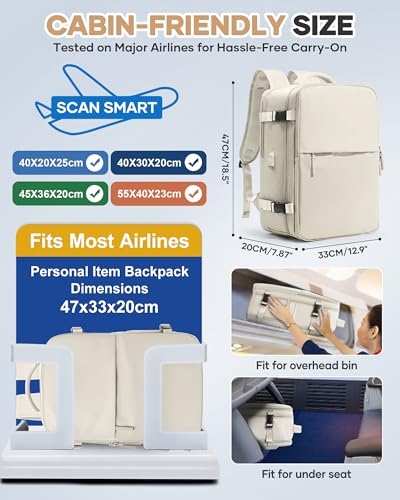 Vacuum Seal Travel Backpack with Air Pump Compression Waterproof Vacpack Carry On Backpack for Travel Daypack Women Men with Vacuum System Airlines Approved Vacpack Laptop Space Saver Bags Beige - color: B16-beige-(with Air Pump)