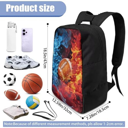 Basketball Backpack With Separate Ball Compartment And Shoes Fit Basketball Volleyball Football - color: Ice and Fire Rugby