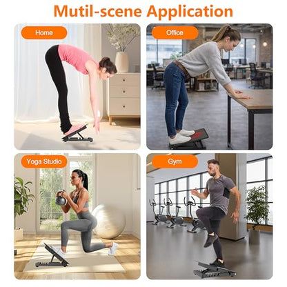 Slant Board for Calf Stretching, Heavy Duty Steel Squat Wedge, 5-Level Adjustable Incline Board, 650 lb Weight Capacity for Heel Elevated Squats, Weightlifting, Calf Stretch & Physical Therapy