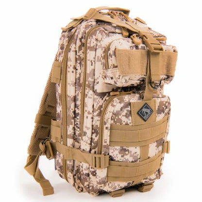 Medium Backpack with Pistol Retention System, Desert Digital, Concealed Carry Capability with MOLLE Webbing Exterior for Modular Gear Expansion - color: Desert Digital