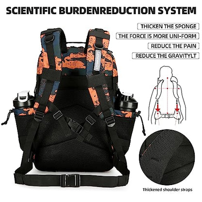 Military 45L Tactical Assault Backpack 3 day assault pack with Molle Waterproof backpack Rucksack for Tactical Backpacks - color: Marscamo