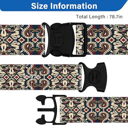 2 Pack Luggage Straps for Suitcases, Adjustable Travel Belt with Double Lock and Quick Release Buckle, Heavy Duty Nylon Bag Packing Strap, Unique Identifiers Business Travel Accessories-Dark Totem - color: 24020 Dark Totem