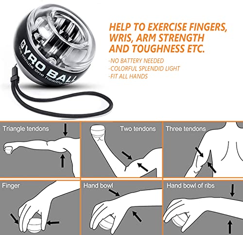 Hand Grip Strengthener Workout Kit (10Pcs) Hands Grip Strength Trainer, Forearm Gripper, Finger Exerciser Stretcher Wrist Ball, Stress Relief Ball for Men and Women, Injury Recovery - color: HSK02