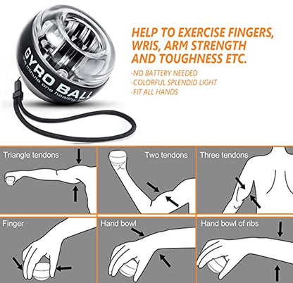 Hand Grip Strengthener Workout Kit (10Pcs) Hands Grip Strength Trainer, Forearm Gripper, Finger Exerciser Stretcher Wrist Ball, Stress Relief Ball for Men and Women, Injury Recovery - color: HSK02