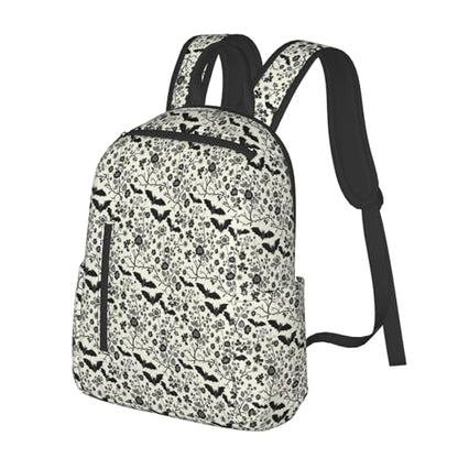 Laptop Backpack Goth Bat, Cushioned Back Panel, Front Zip, for Daily Commute & Outdoors - color: Picture (49)