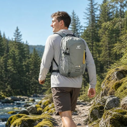 SKYSPER Small Hiking Backpack, 20L Lightweight Travel Backpacks Hiking Daypack for Women Men - color: Lantc20-celadongreen, size: 20l