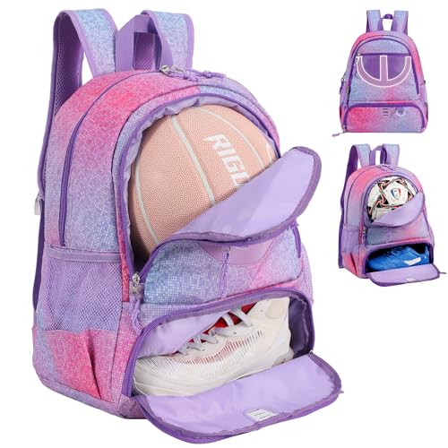 Basketball Bag Backpack for Men Women with Ball & Shoes Compartment 30L Capacity Lightweight Breathable Boys Girls Soccer Ball Bag Backpack Fit Volleyball Football Sports Travel School Gym - color: TK8mosaic
