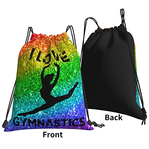Gymnastics Drawstring Backpack Gym String Bag Drawstring Sackpack Sport For Womens Mens - color: A2 Gymnastics