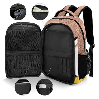 Rose Gold Volleyball Print Customized Waterproof Backpacks Shoulders Daypacks Bags - color: Muilti 24