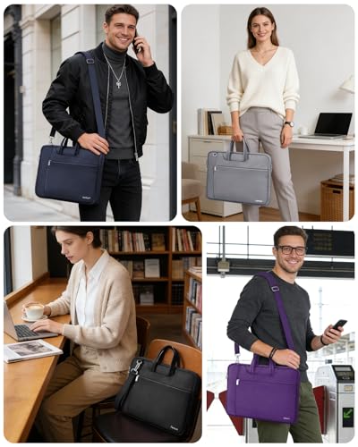 Ferkurn 17 17.3 Inch Laptop Bag Case Women Men Compatible with HP OmniBook Envy Omen Pavilion/LG Gram/Dell Inspiron Precision/Yoga ThinkPad, Carrying Briefcase Messenger Computer Bag 18 inch, Grey - color: Heather Grey, size: 17.3 inch