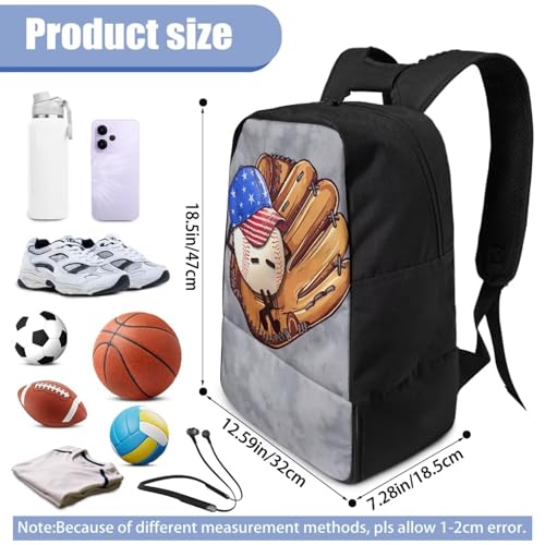 Basketball Backpack With Separate Ball Compartment And Shoes Fit Basketball Volleyball Football - color: Cute Baseball