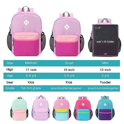 STEAMEDBUN Toddler Backpack for Girls 2-4, Kindergarten & Preschool Mini - color: Taro Purple& Pink, size: Mini - 12"H