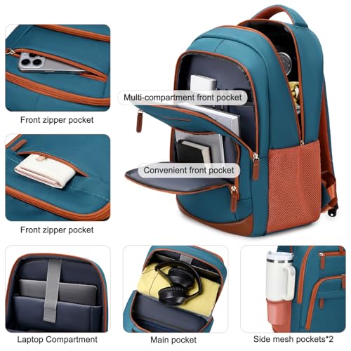 BOVIP Travel Backpack For Men Women,40L Carry On Backpack Flight Approved,TSA Personal Item Travel Bag Fits 17 Inch Laptop,Business Weekender Overnight Daypack Dark Green - color: Dark Green