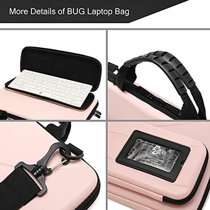 Laptop Case Hard Shell Laptop Bag for Men Women with Shoulder Strap - color: Pink, size: 14.1-15.6 inch laptop case