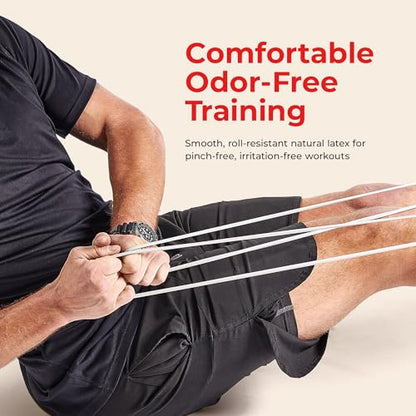 Sunny Health & Fitness Versatile Resistance Bands (Single or Combo Set) for Strength Training, Power Cage, Squat Rack, Home Gym, Body Stretching, Physical Therapy – 100, 140, 160, 180 & 10-75 LB Combo - style: 15-95 LB Combo