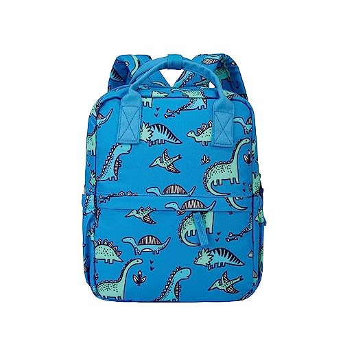 Cute Preschool Backpack Toddler School Book Bag for Girls Boys Kids Kindergarten Nursery Travel Bag with Chest Strap(13.5inch, Blue Dinosaur) - color: Blue Dinosaur, size: 13.5inch