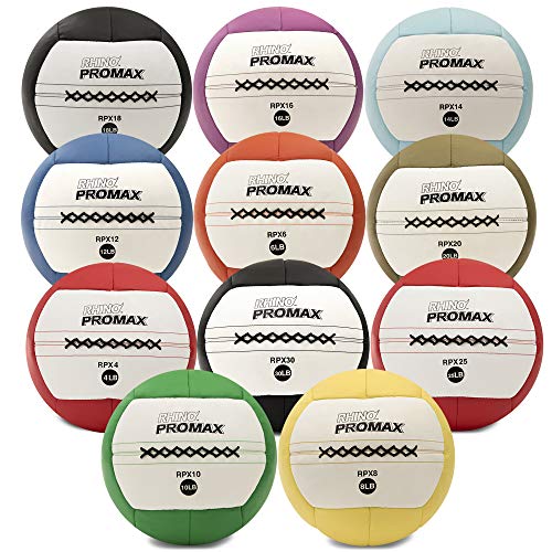 Champion Sports Rhino Promax Wall Balls - Soft Shell Non-Slip Grip for Weightlifting, Plyometrics, Cross Training, & Home Gym - style: 8 LBS