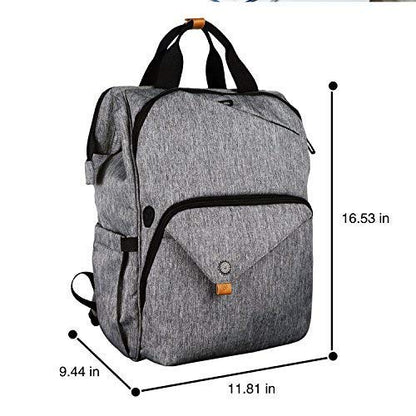 Hap Tim Laptop Backpack 15.6/14/13.3 Inch Laptop Bag Travel Backpack for Women/Men Waterproof School Computer Bag Large Capacity Bookbag for College/Travel/Business (7651EU), Grey, 15.6 inches, Casual - color: Grey