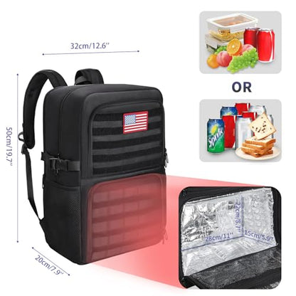 BERTASCHE Lunch Backpack, Work Backpack with Insulated Cooler Lunch Box 17.3 inch Laptop Backpack for Men Women, TSA Large Daypack for Commuter College Travel Picnic - size: 17.3 inch-Lunch Compartment