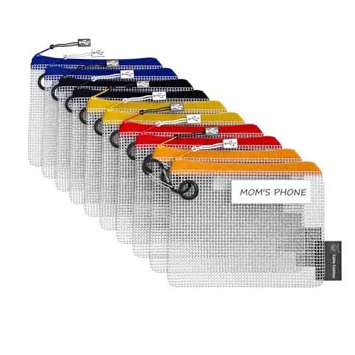 USB Cable Organizer Pouches, Color Coded Travel Cable Management Bags, 10 Pack